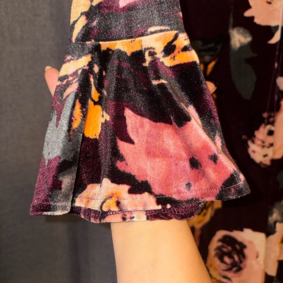 Ivanka Trump Burgundy Floral Long Sleeve Dress - Picture 5 of 6